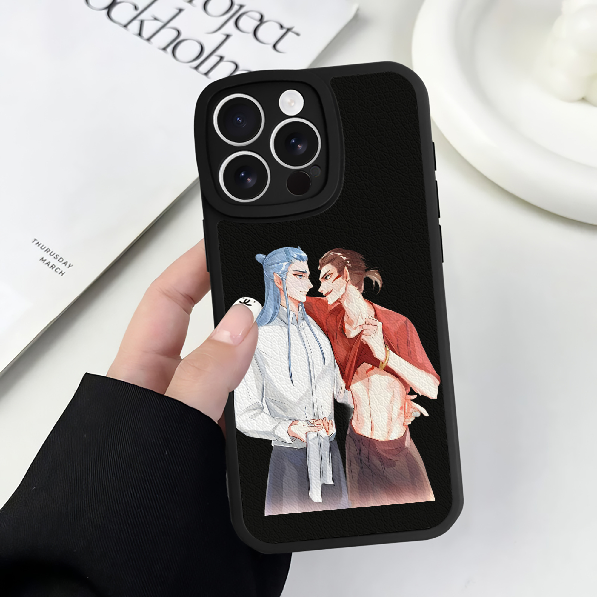 （画像用） Ne Zha 2 ナタ 魔童の大暴れ 【iPhone 16シリーズ対応】シリコンスマホケース（レザー調） 材質：シリコン
